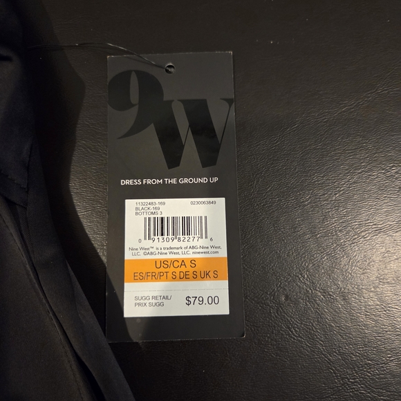 Nine West Black Faux Wrap Satin Finish Midi Skirt Size S NWT - Picture 11 of 16